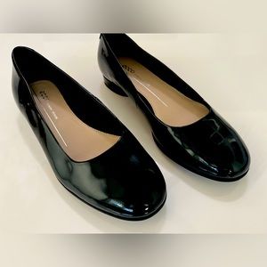 ECCO Womens Black Ballerina Shoes